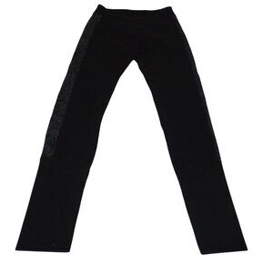 So High Rise Fitted Skinny Legging Black Girls Size 14 Gray Metallic Accent
